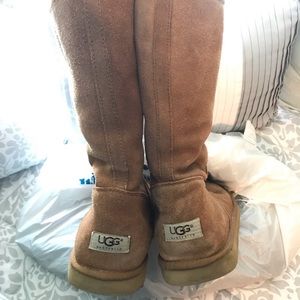Tan Colored Suede Uggs - Tall
